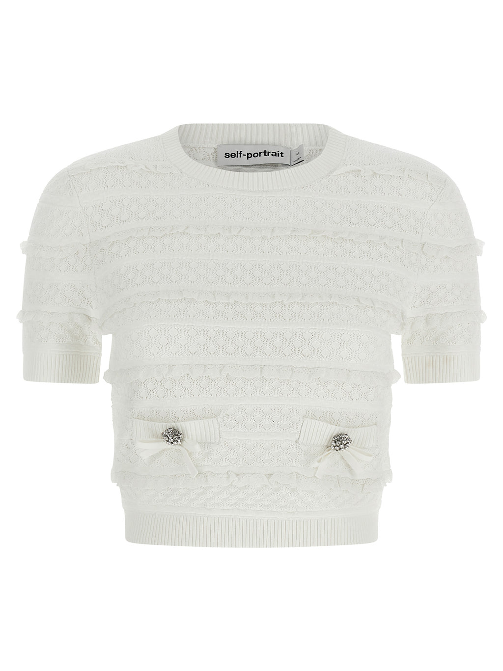 Self-Portrait Pointelle Knit Top
