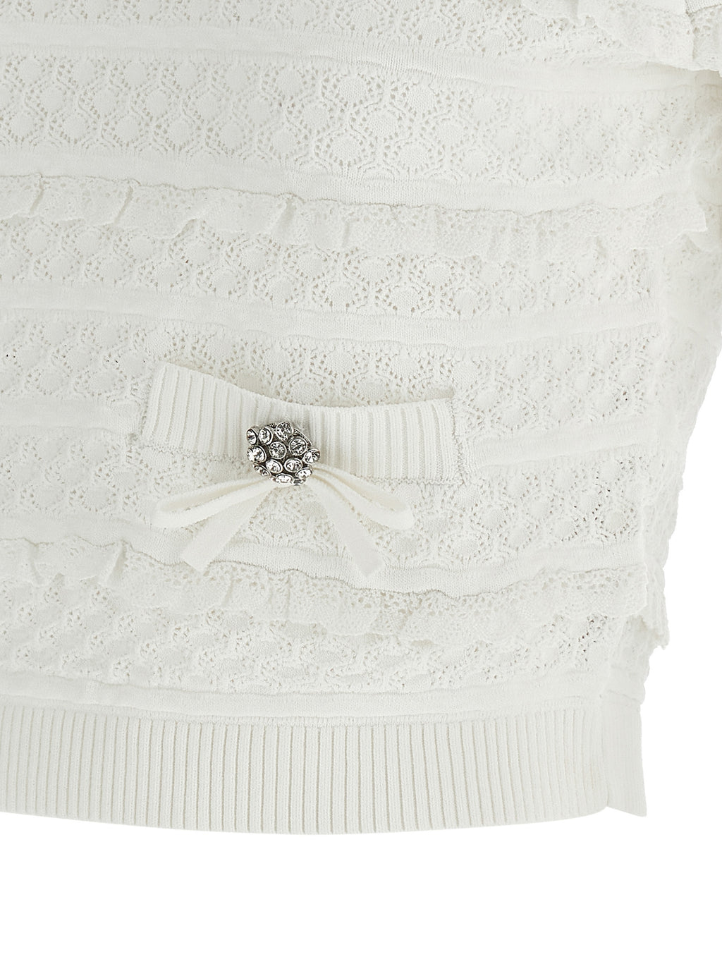Self-Portrait Pointelle Knit Top
