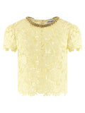 Self-Portrait Yellow Lace Top