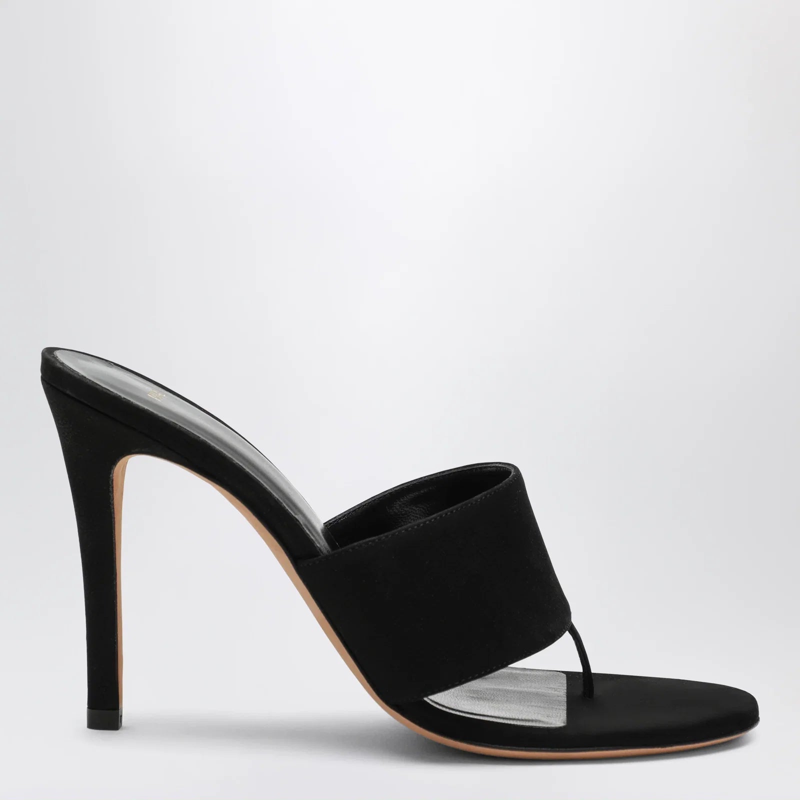 Jude Black nubuck leather thong sandals