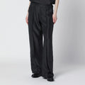 Durazzi Milano Dark grey silk cargo trousers