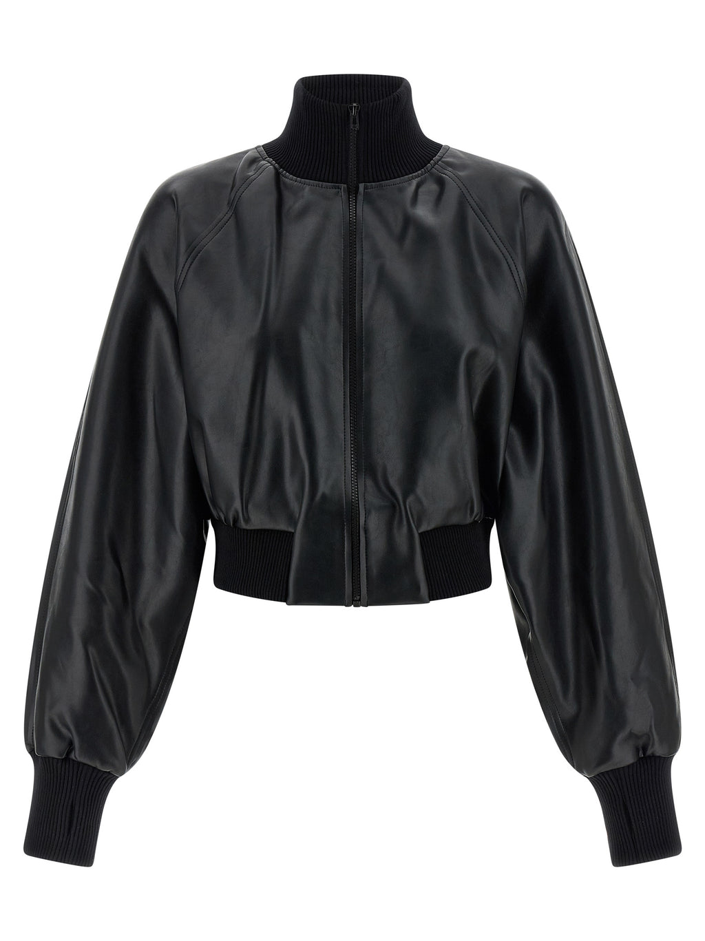 Norma Kamali High Neck Bomber Jacket