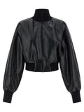 Norma Kamali High Neck Bomber Jacket