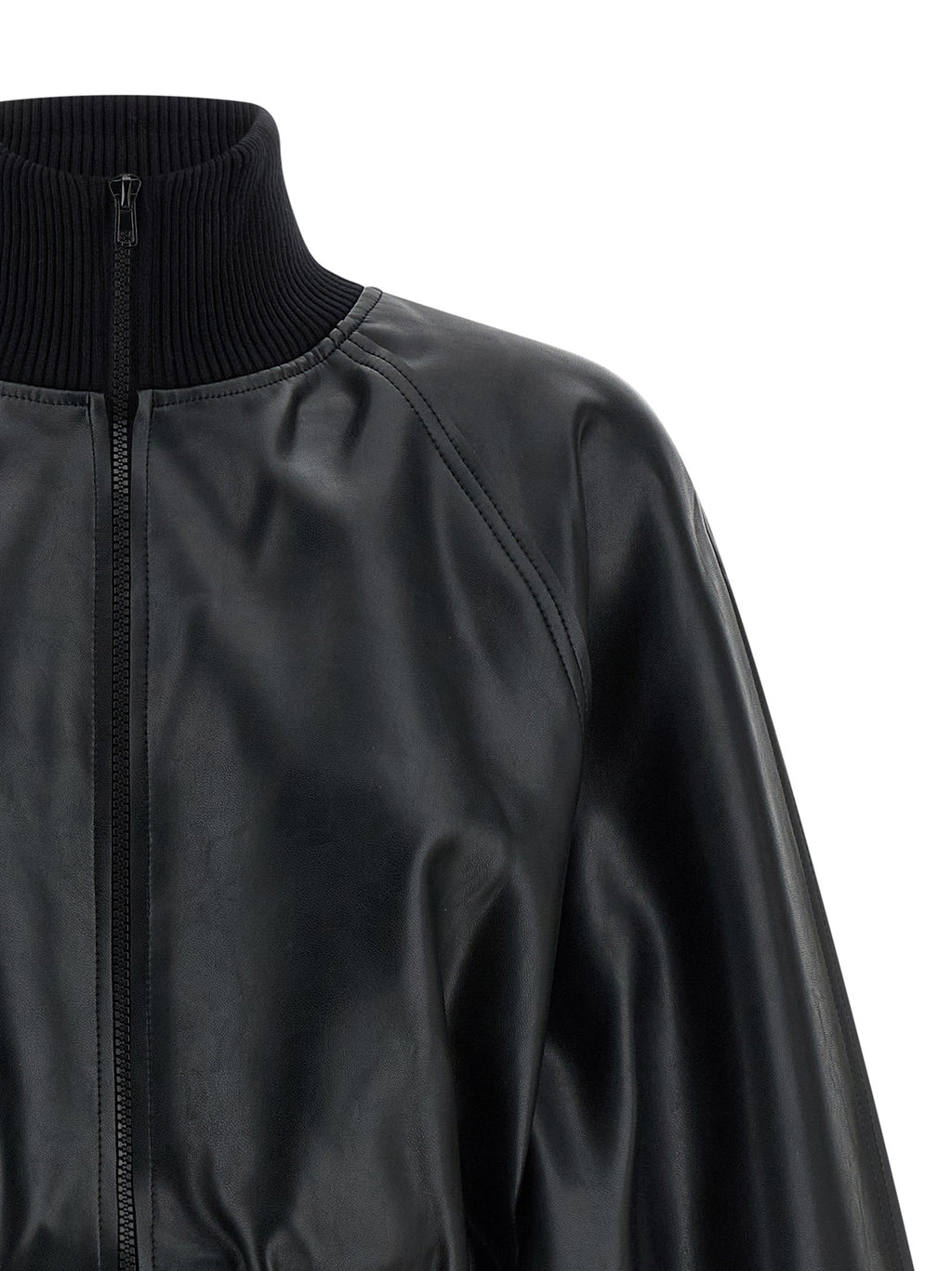 Norma Kamali High Neck Bomber Jacket