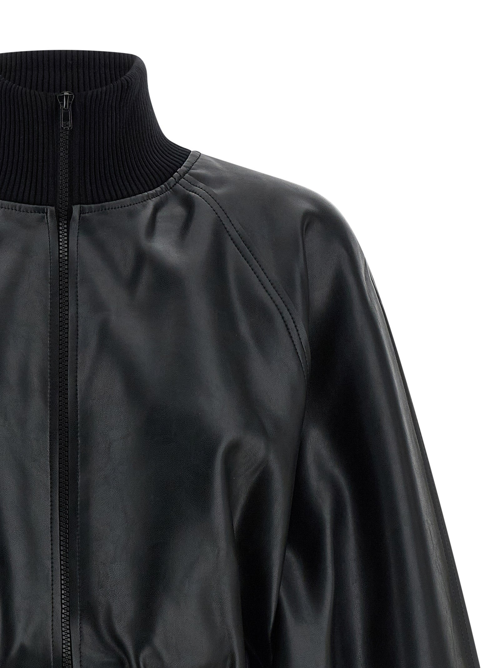 Norma Kamali High Neck Bomber Jacket