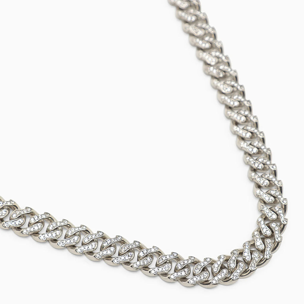 Emanuele Bicocchi 925 silver chain necklace with crystals