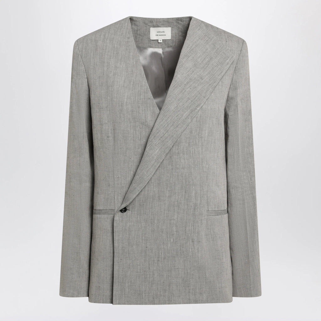LouLou De Saison Suna tailored jacket with an asymmetric opening and lapel