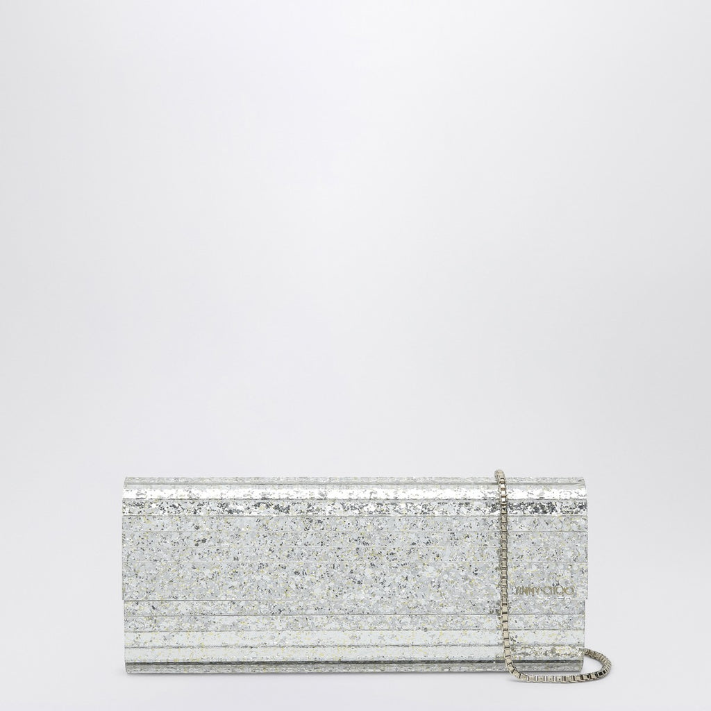 Jimmy Choo Sweetie clutch with champagne-coloured glitter