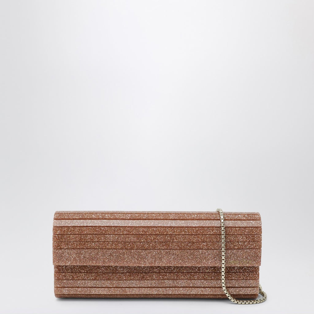 Jimmy Choo Sweetie clutch in pink glitter acrylic fabric