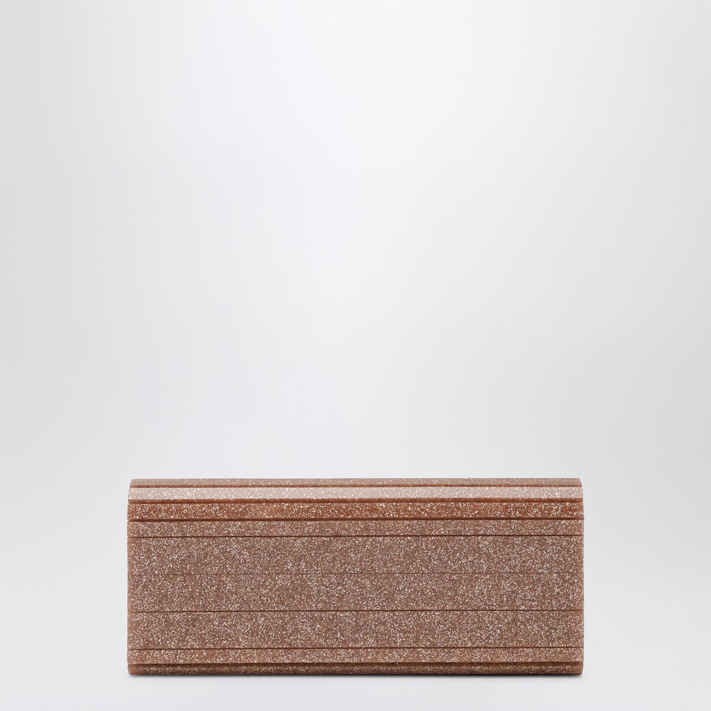 Jimmy Choo Sweetie clutch in pink glitter acrylic fabric