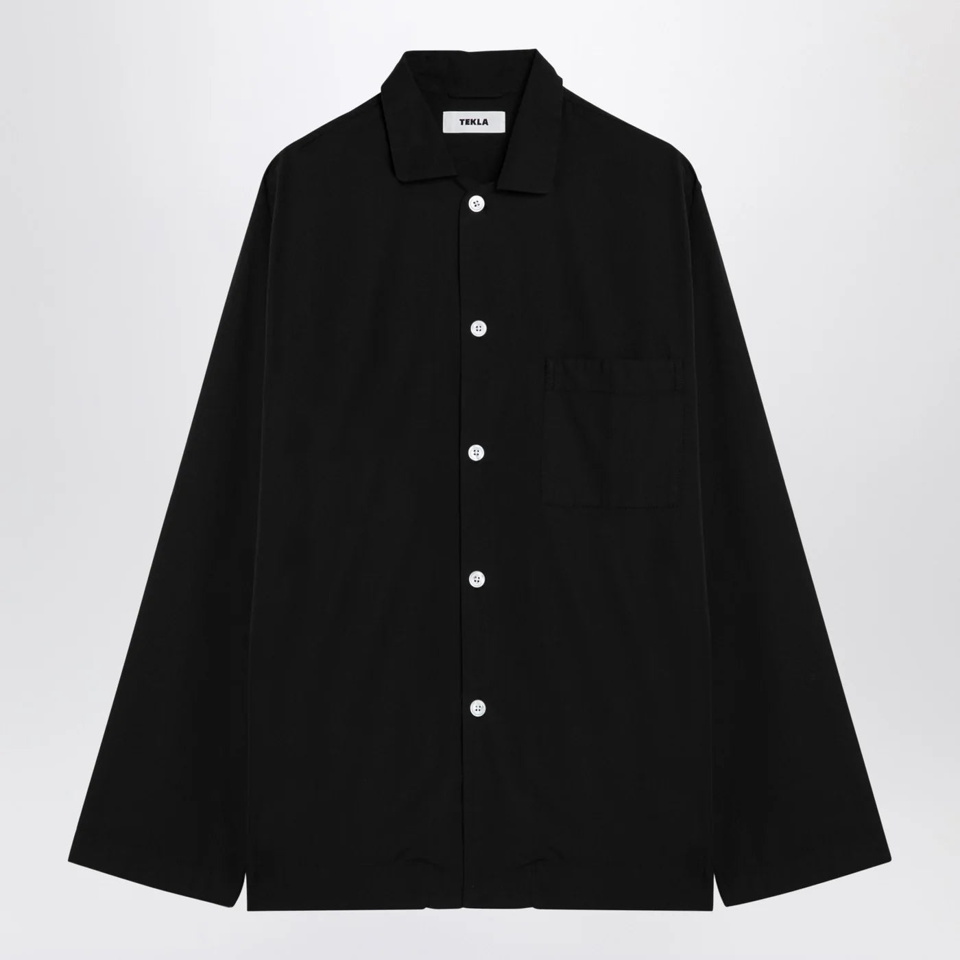 Tekla Black pyjama shirt