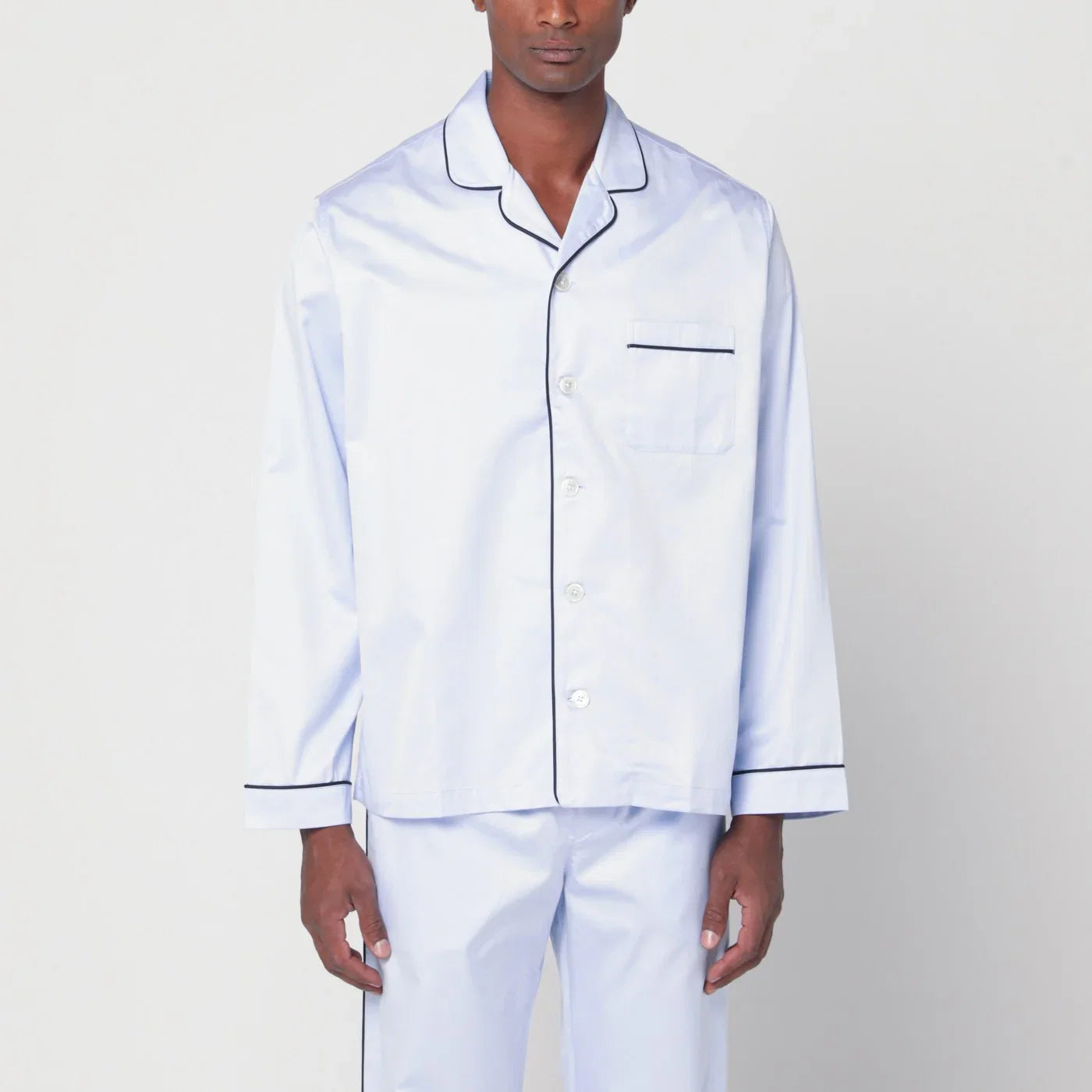 Tekla Light blue pyjama shirt