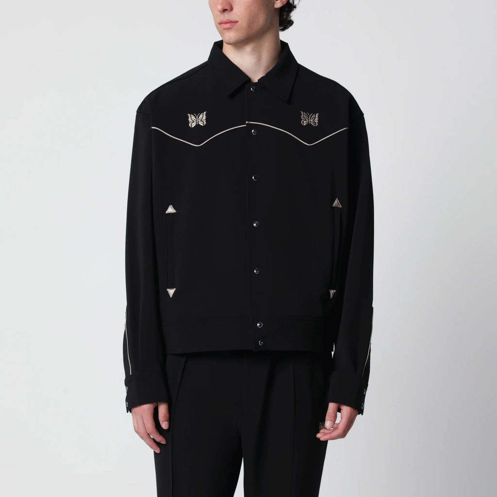 Needles Piping cowboy jacket in stretch polyester black