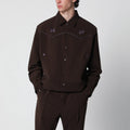 Needles Piping cowboy jacket in stretch polyester brown