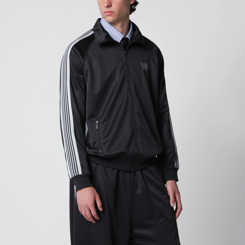 Needles Jacquard polyester track jacket in charcoal
