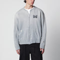Needles Grey cotton "Deconstructed" zip-up sweatshirt