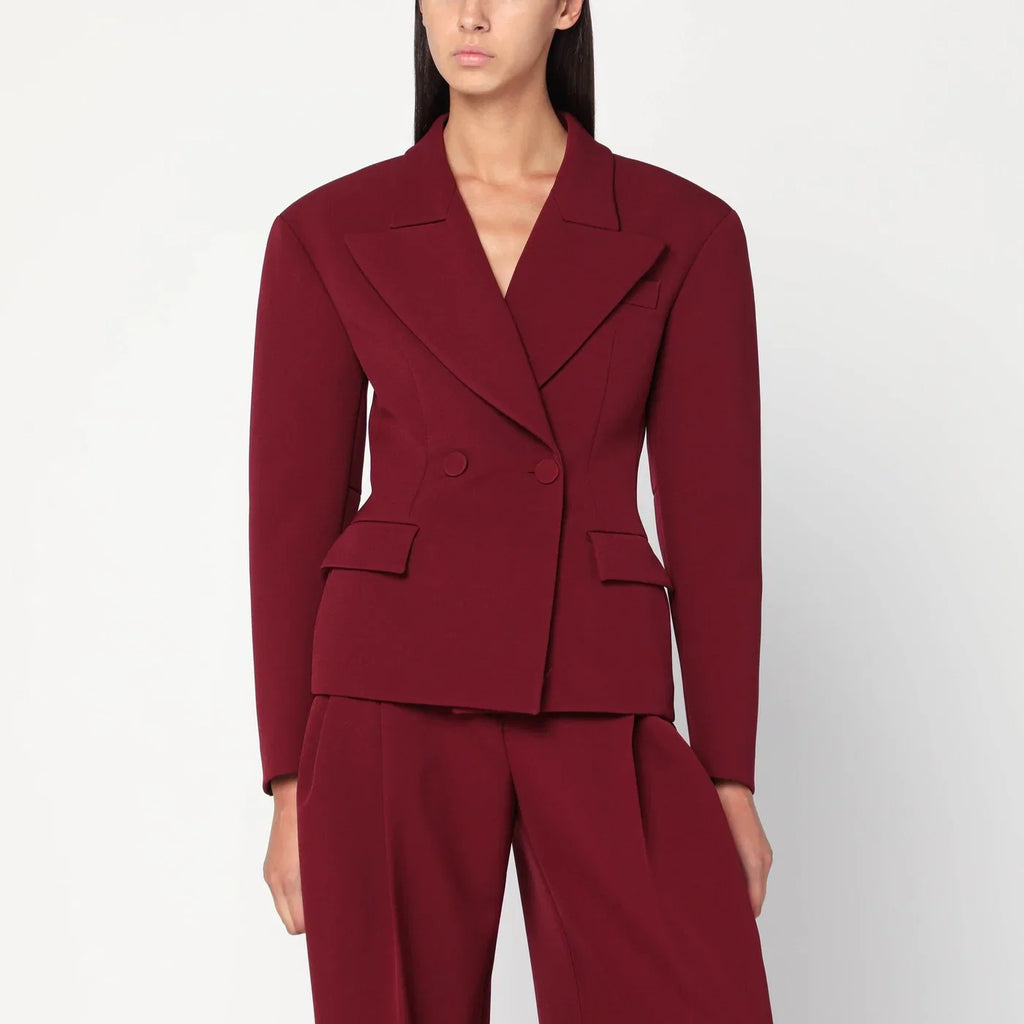 THE ANDAMANE Burgundy single-breasted jacket