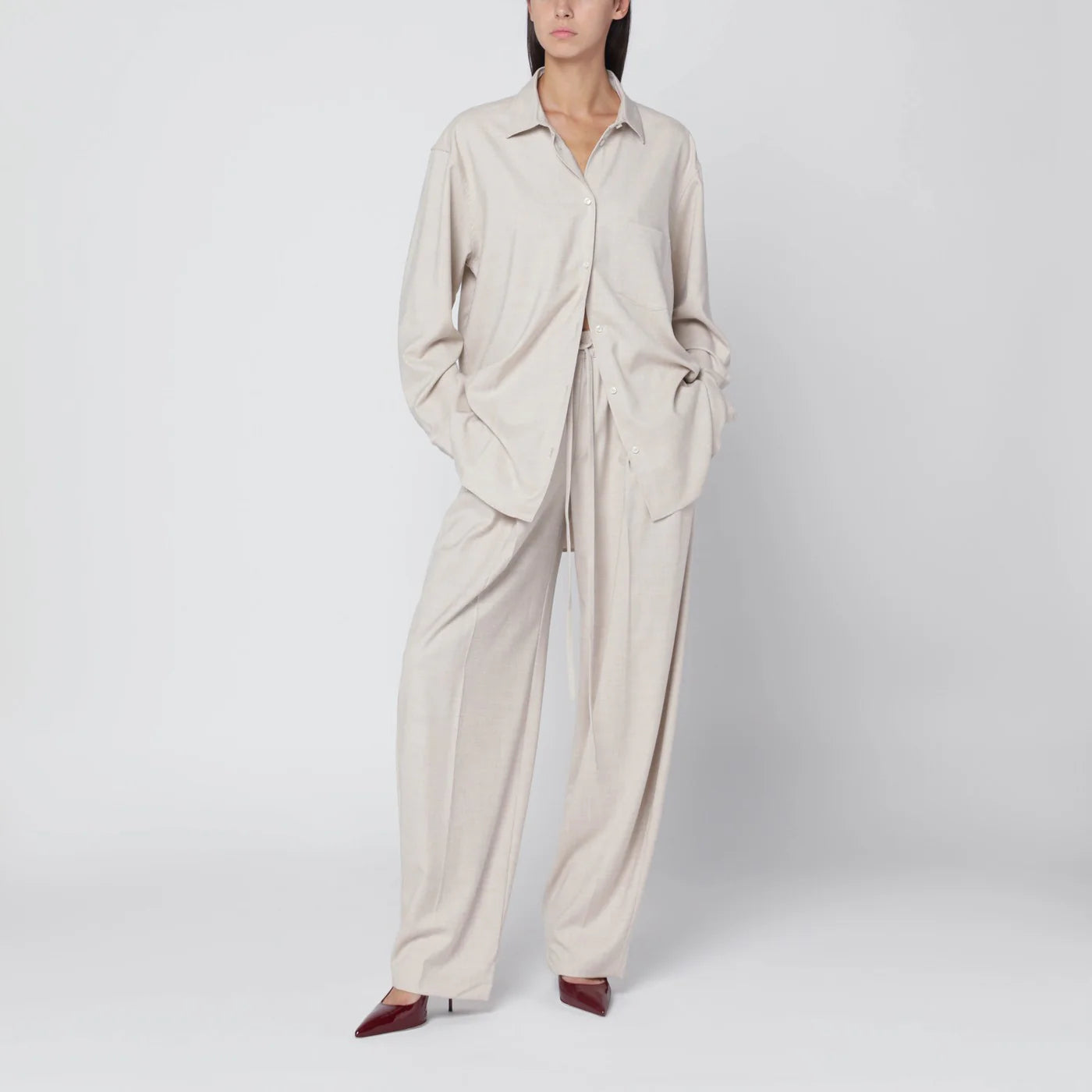 THE ANDAMANE Trousers in ivory melange