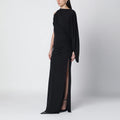 THE ANDAMANE Black Selene one-shoulder long dress