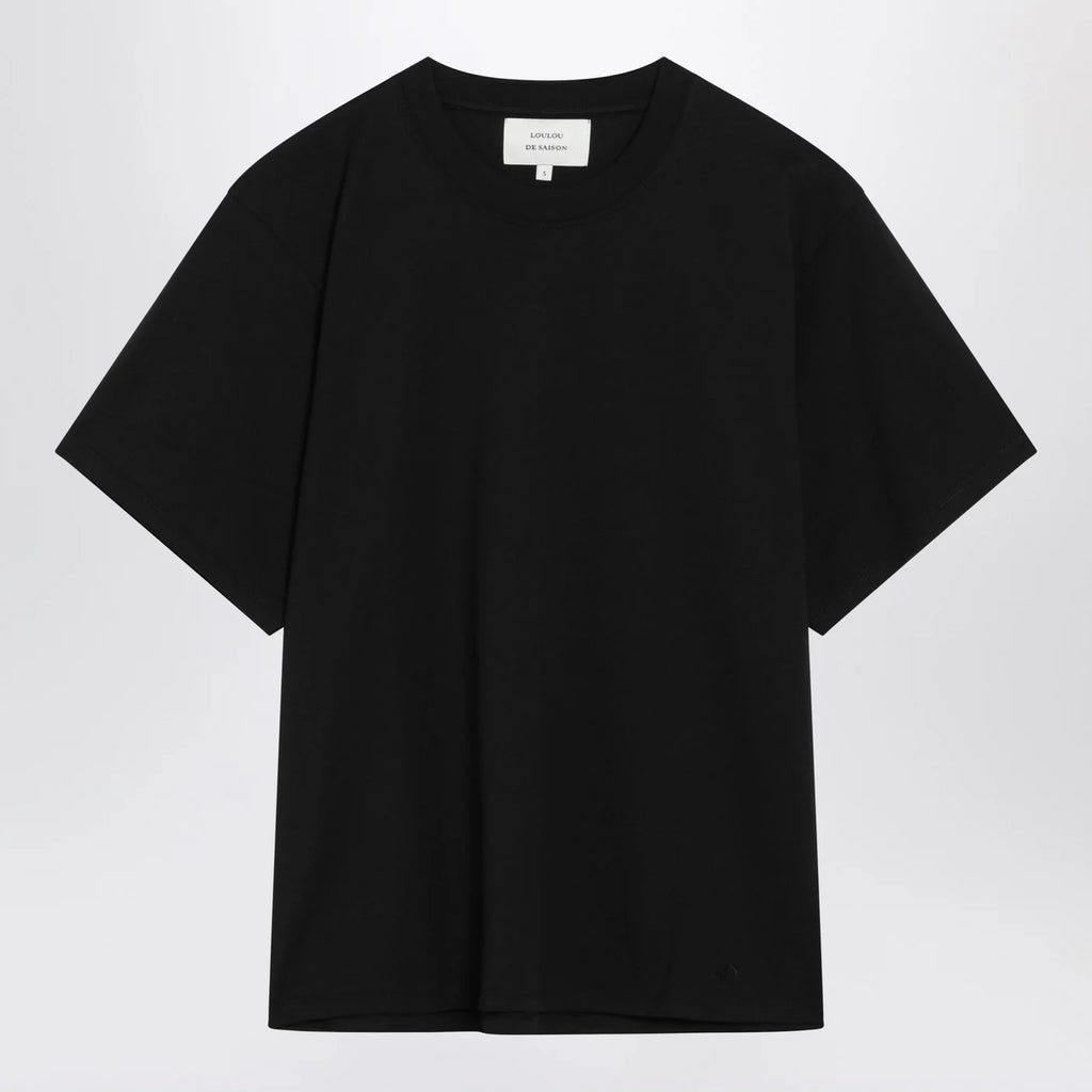 LouLou De Saison Black cotton crew neck T-shirt