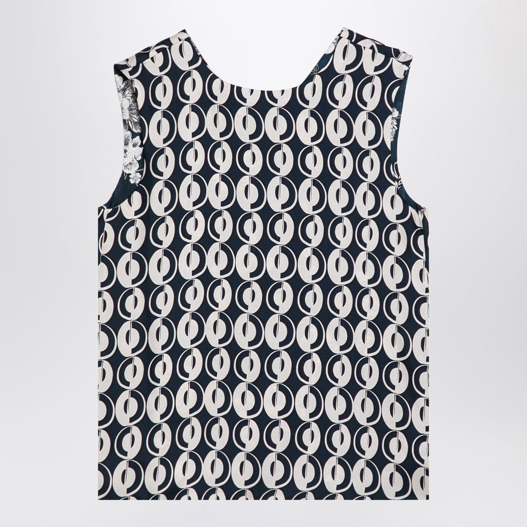 MAX MARA TIMELESS Reversible blue sleeveless top