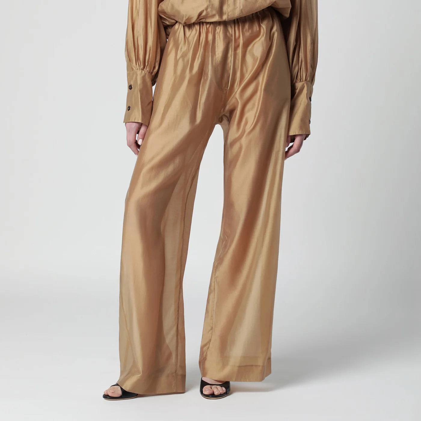TheLatest Nude lightweight muslin Dora trousers