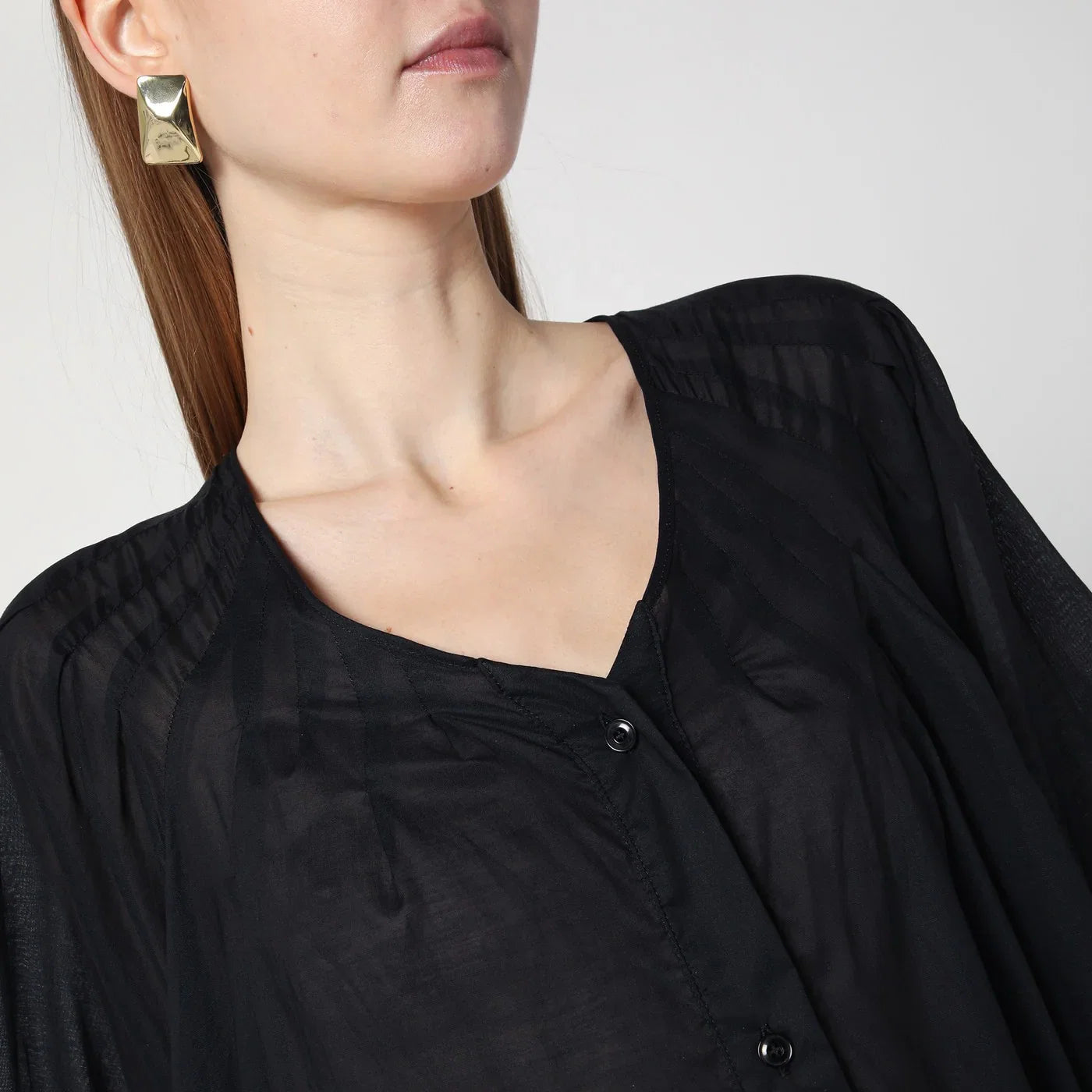 TheLatest Loose black dress in cotton