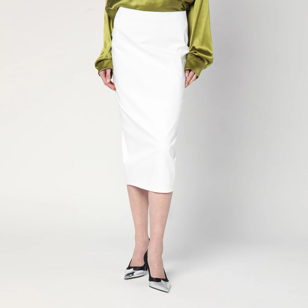 TheLatest White cotton midi skirt