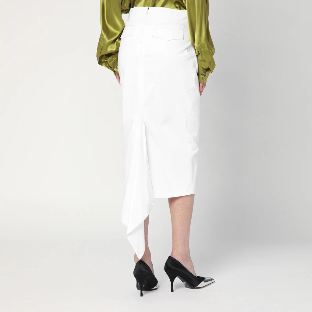 TheLatest White cotton midi skirt