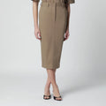 TheLatest Cognac cotton pencil skirt
