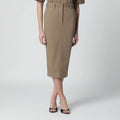 TheLatest Cognac cotton pencil skirt
