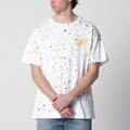 Gallery Dept. White T-shirt with logo print and splashes