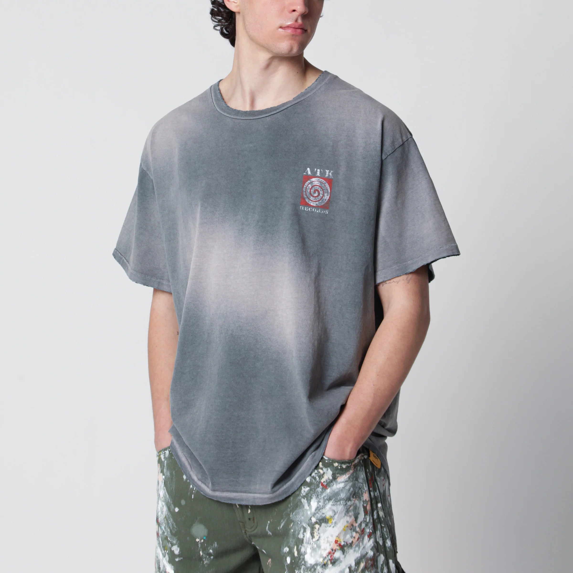 Gallery Dept. Black ATK T-shirt with faded effect