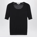 LEMAIRE Midnight blue trompe-l'oeil top in viscose and silk