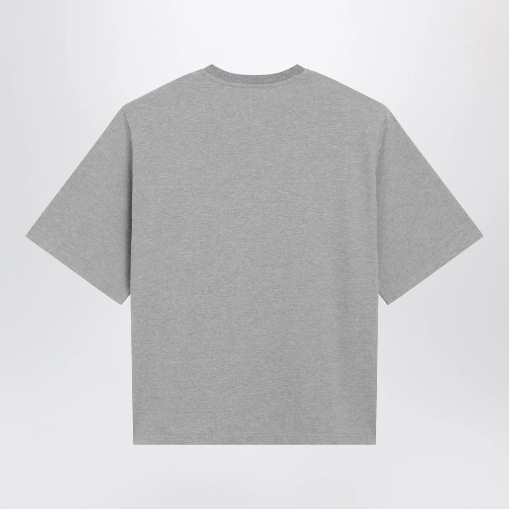 The Frankie Shop Grey melange Hugo T-shirt with padded shoulders