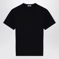 Tekla Black cotton crew-neck T-shirt