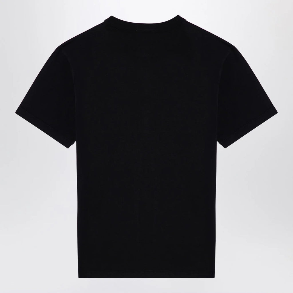 Tekla Black cotton crew-neck T-shirt