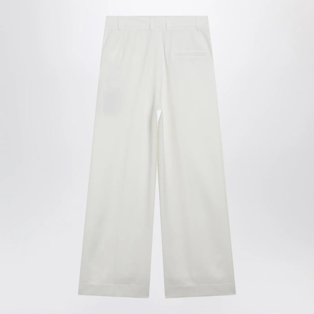 The Frankie Shop Brickell white wool-blend trousers