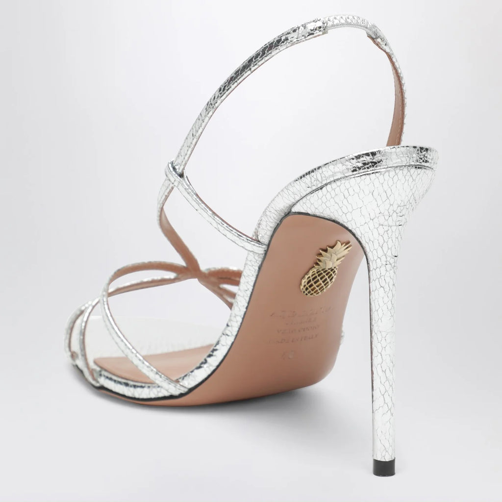 Aquazzura Talk To Me Sandal 105 silver