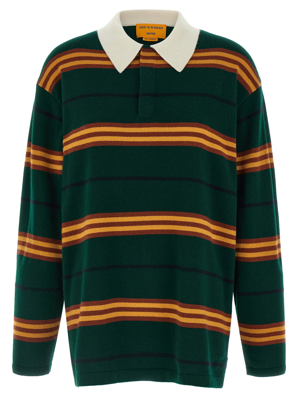 Guest In Residence Striped Rugby Polo Shirt