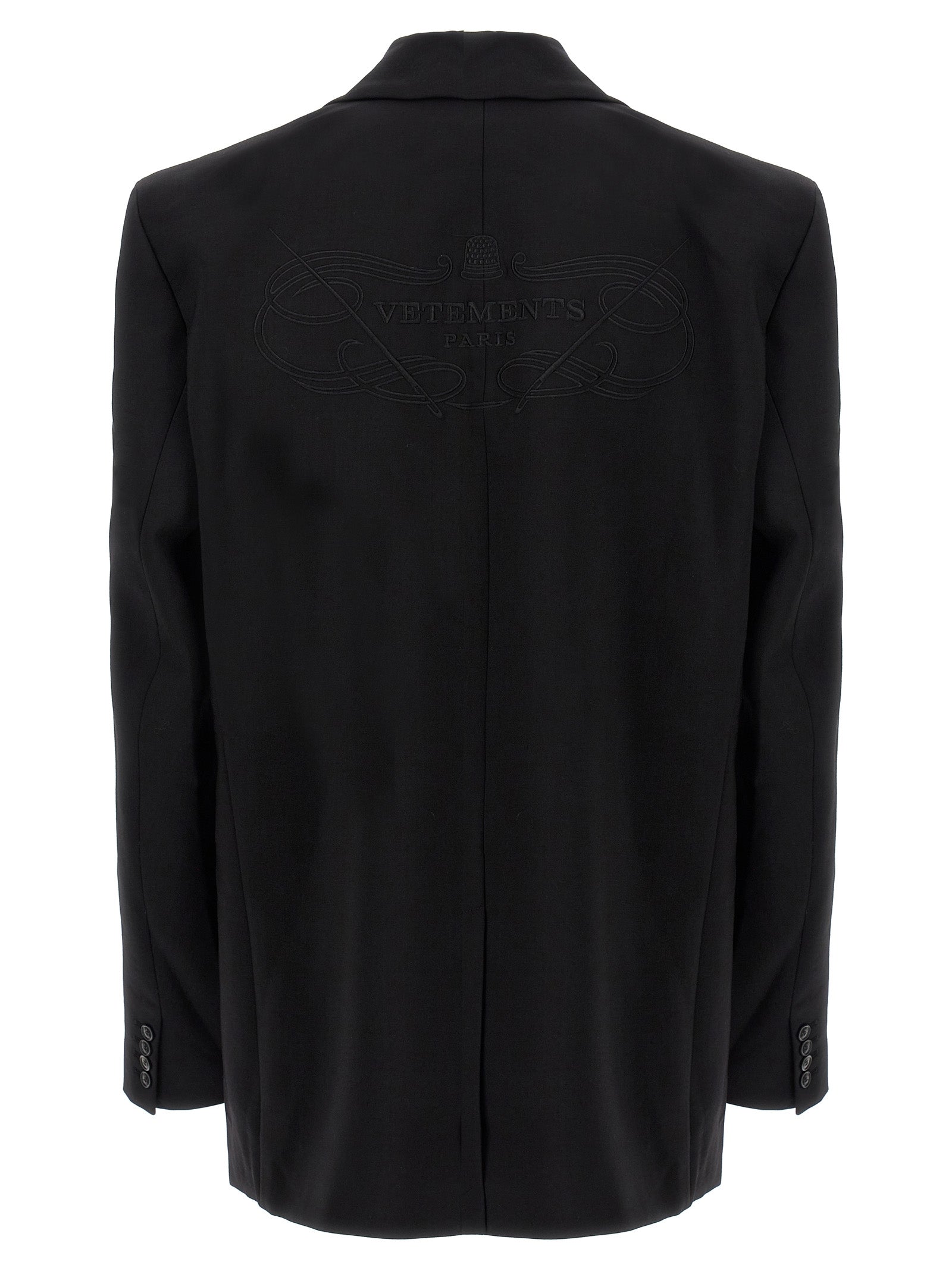 Vetements Logo Embroidered Blazer