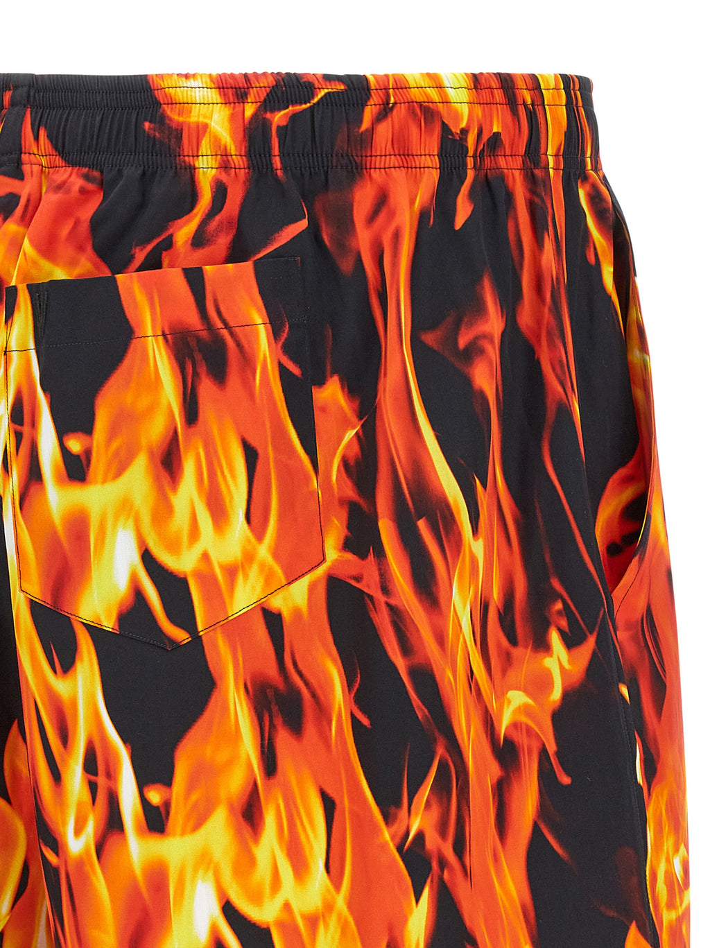 Vetements Black & Orange Fire Bermuda Shorts