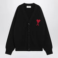 Ami Paris Black wool Ami De Coeur cardigan