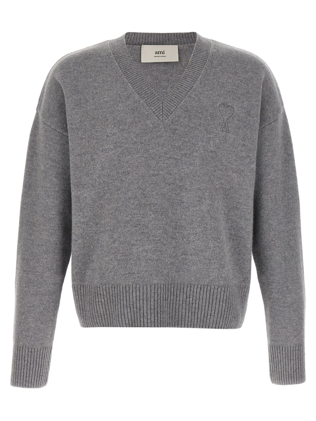 Ami Paris Puff Logo Patch Sweater