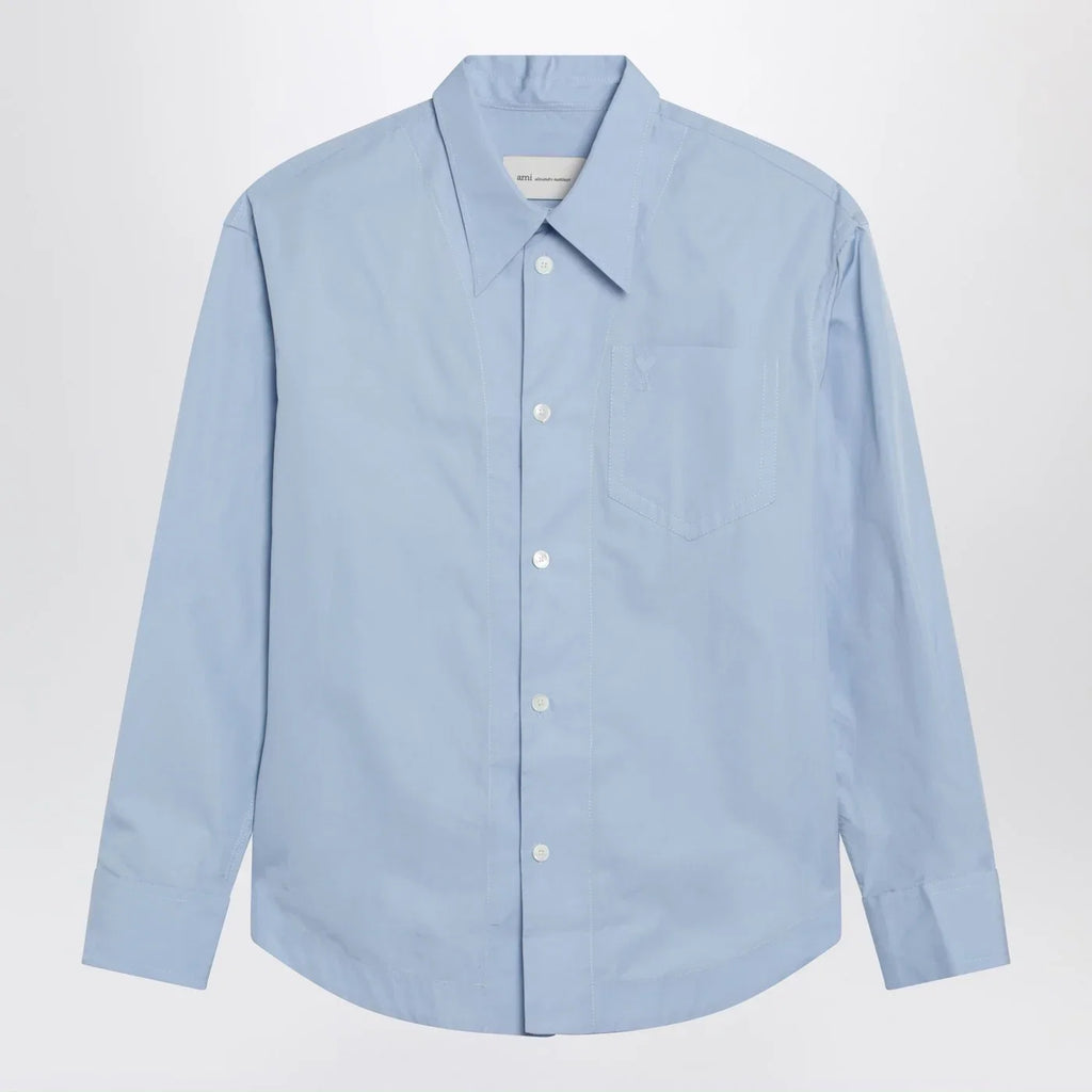 Ami Paris Ami De Coeur light blue shirt