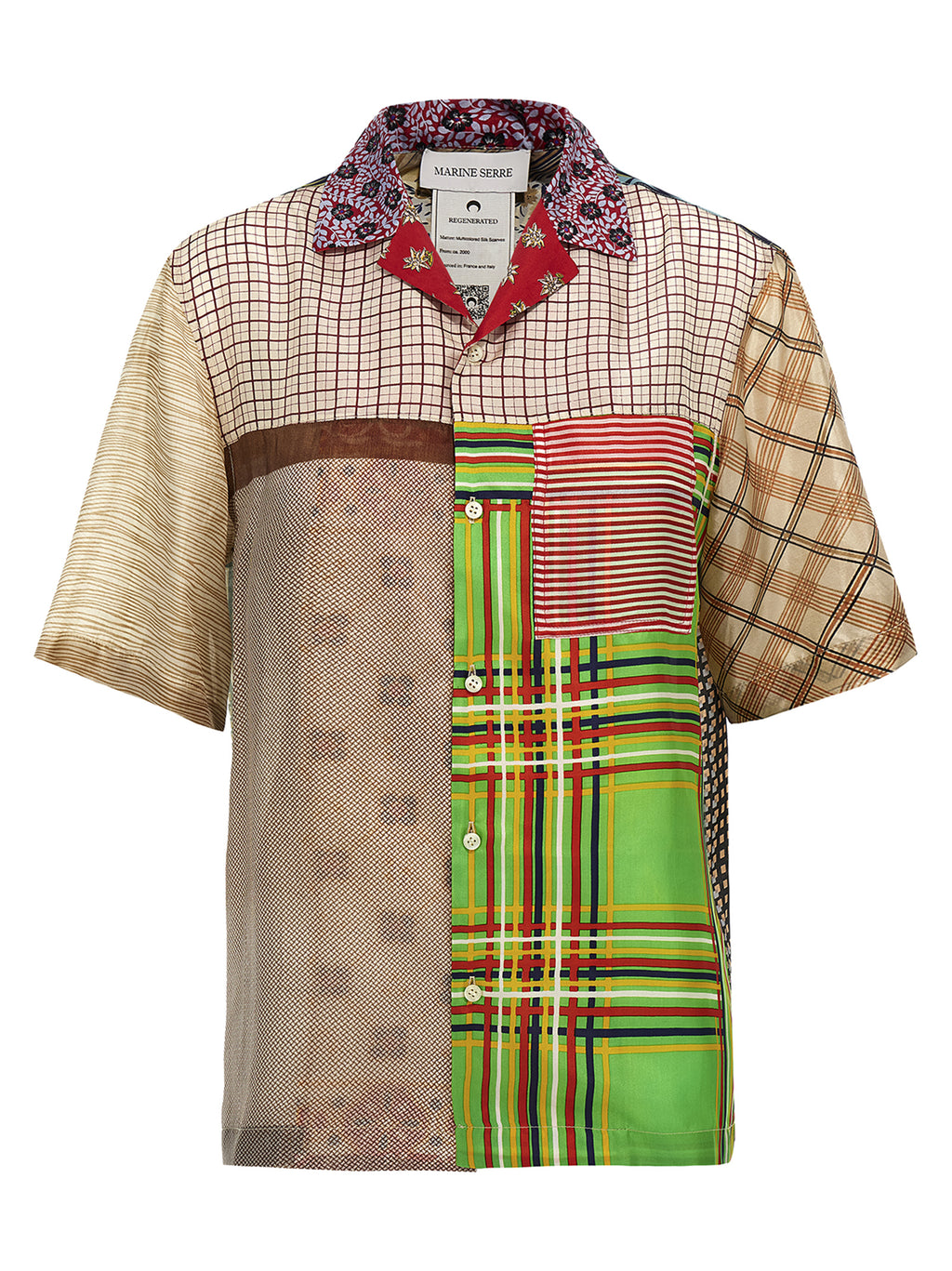 Marine Serre Regenerated Silk Scarves Bowling Shirt