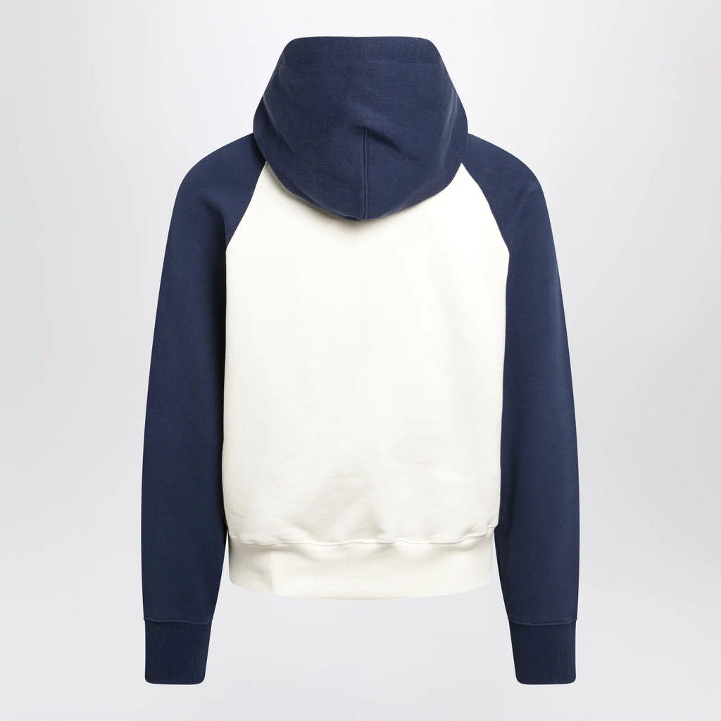 Ami Paris Ami De Coeur hoodie in cream/blue