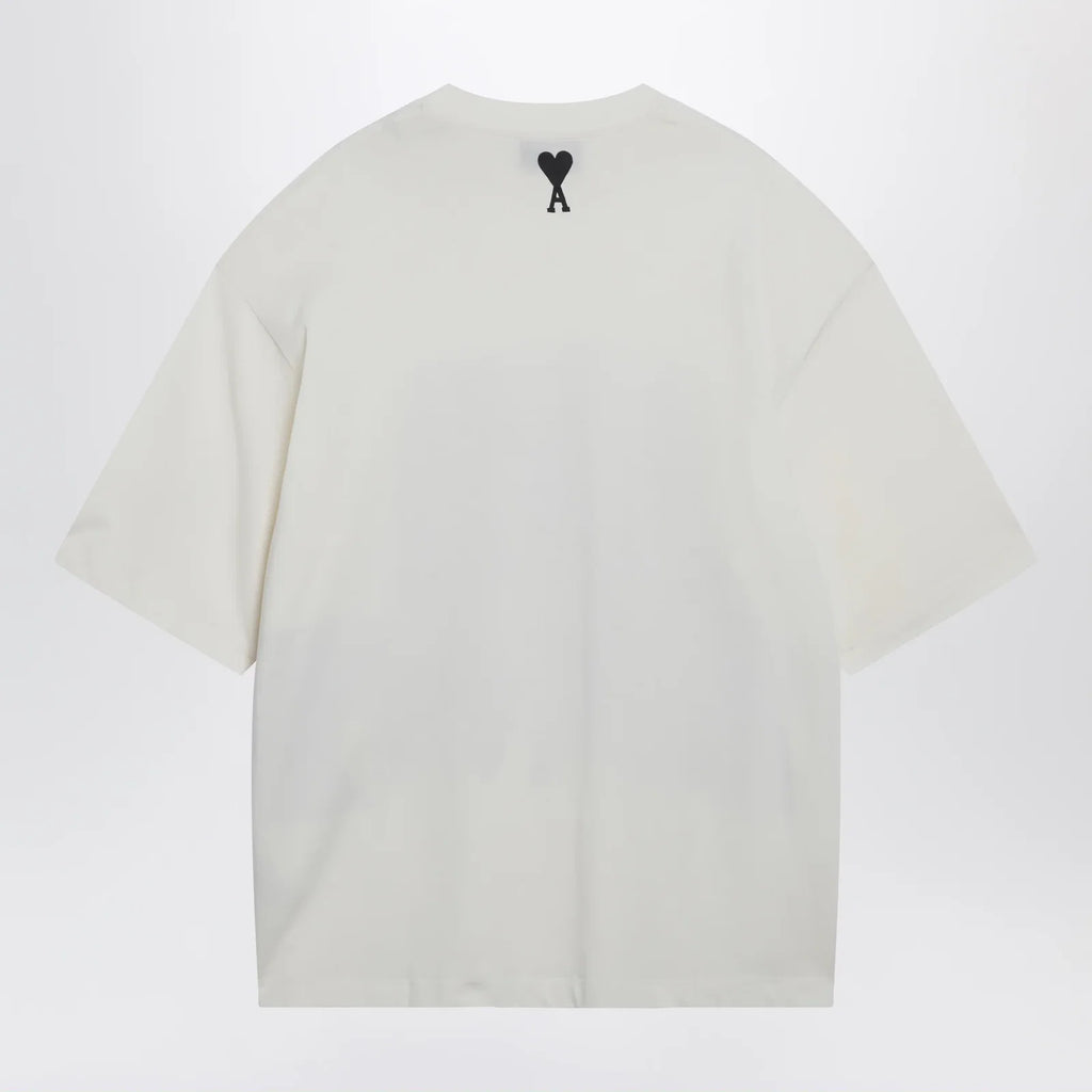 Ami Paris Cream white T-shirt with logo print