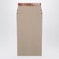 Moschino Jupe with beige wool skirt
