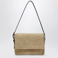 Manebí Raffia and leather shoulder bag